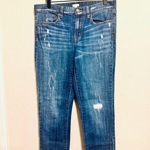 J. Crew Distressed Stretch size 30 EUC Straight Leg Women Jeans